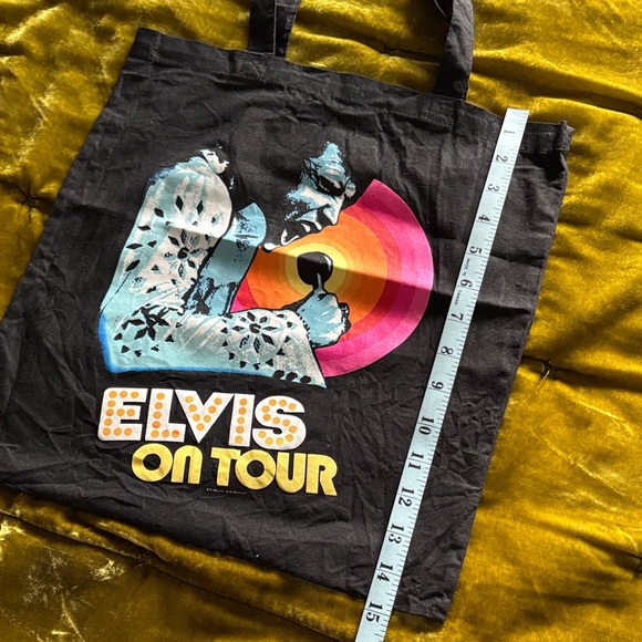 Black Elvis On Tour Graphic Tote Bag Graceland epic - Picture 3 of 3